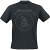 Metallica Snake Ring Tonal Uomo T-Shirt Nero XXL 100% Cotone Regular