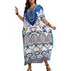 LikeJump Vestito Maxi Caftano Boho da Donna ad Asciugatura Rapida da Spiaggia Estivo Copricostume Bikini Accappatoio Costume da Bagno Top, a verde, Taglia unica