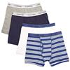 Calvin Klein Boys Underwear 4 Pack Boxer Briefs Value Pack Corti, Bianco Nero Basics, X-Large Bambino