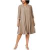 Leader of the Beauty Madre della Sposa Abiti Plus Size Mezza Manica 2 Pezzi Chiffon Dresssuit Formale Matrimonio Guest Outfit, Champagne, 54