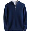 keusyoi Maglione invernale in cashmere da uomo con top lavorati a maglia, pullover 100% lana a collo semi-alto da uomo a maniche lunghe con maglia a costine, B, XL