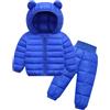 dPois Tuta da Neve Invernale Bambino Bimbo Neonato Completo da Sci Giacca Piumino con Cappucccio Capotto Caldo e Pantaloni Larghi Lunghi Tuta da Sci Neve Casa Snowsuit Rosso 2-3 anni