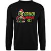 Unibly Grinch Modus On - Maglione natalizio natalizio, blu navy, XXL