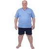 ADAMO Pigiama corto azzurro in taglie dalla 2XL fino alla 10XL Blu XXXXXXXL
