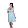 Premamy - Camicia Clinica per Premaman, Modello Aperto Davanti, Cotone bielastico, Pre-Post Parto - Grigio - III (S)