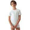 OLTREMARE 4 Maglie Interne Bambino Collo a Giro Manica Corta in Caldo Cotone Morbido e Traspirante. Taglia 6 Anni