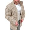 Generico Giacca Cardigan Maglia Uomo con Bottoni Invernale Taglie Forti Softshell Scollo a V Pesante Maglione Riscaldato Sweater Cotone Maglioncino Felpa Lavoro Lana Giubbotto Leggera Giacca Maglioni