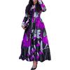 ORANDESIGNE Abito da Cocktail Donna Vestiti da Matrimonio Elegante Scollo a V Profondo Vestito Vintage A Pieghe Skater Abito Midi Damigella Sera Cerimonia Abito da Festa retrò A Giallo XL