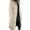 Generisch Cardigan da donna a maglia grossa, maglione lungo, cardigan, tinta unita, maglione invernale, con bottoni singoli, giacca a maglia, cappotto con tasca, beige., 5XL