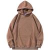Silver Basic Uomo Donna 100% Cotone Felpe con Cappuccio Oversize Pullover Hoodie Lavato Vintage Y2K Felpe Sportiva Unisex XL,Nero-1