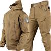 VBVARV Uniformi Tattiche Uomo Set Tute Combattimento dell'Esercito Militare Impermeabile Set Pantaloni Giacca Mimetici Softshell Vestiti Caccia,A,XXL