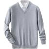 Kiioouu Maglione da uomo in lana e cachemire con scollo a V Pullover lavorato a maglia autunno inverno maglione casual classico caldo fondo camicia maglioni, Beige, L
