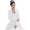 AUTTOGirl AUTOGirl Giacca di Pelliccia da Sposa a Maniche Lunghe in Pelliccia Sintetica per Abito da Sposa Bianca (IT, Testo, L, Regular, Regular, Bianco)