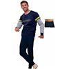 Lotto Pigiama Uomo Cotone Lungo + Boxer Omaggio, Leggero, Estivo, Anche Taglie Forti (1104 Grigio + 1 Boxer, XL)