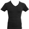 ROSSOPORPORA, Set da 3 Magliette Intime Uomo in Cotone Elasticizzato Modello Collo a V. Nero XXL/7