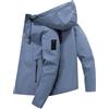 Generico Giacca Invernale Uomo Leggero, Giubbino Antivento e Impermeabile con Cappuccio - Elegante Caldo Cappotto con Cerniera e Fodera per Outdoor