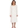 Linclalor Camicia da Notte Serafino Manica Lunga Raglan (52, Panna/Cuori Blu 0433)