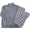 Ca Gi Sa Sorrento Pigiama Uomo Invernale Micro Pile Caldo e Morbido (XL, Grigio Zip)