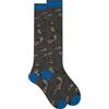Gallo Calze lunghe uomo cotone blu fantasia sciatori
