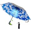 Supercap - Ombrello solare ricaricabile con ventilatore, ventola di raffreddamento portatile UPF 50+ per sole e pioggia, ombrello compatto pieghevole USB per estate calda (cloud)