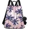 GAIREG Zaino da donna con foglie di limoni dorati, antifurto, alla moda, borsa da viaggio con pompon, Acquerello floreale colorato