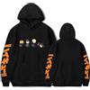 Huacaiyu Anime Haikyuu Uomo Felpe con Cappuccio Karasuno High School Volleyball Cosplay Hinata Shoyo Sportive Felpa Ragazzi Hoodie Unisex Felpa Nero