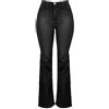 LOIJMK Pantaloni a zampa da donna, slim a percussione, alla moda, jeans a vita alta, in denim, eleganti, elasticizzati, skinny, casual, da donna, basic, Blu scuro, XL