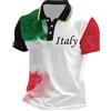 BGFIPAJG Polo Uomo Bandiera Italia | Maglia Tricolore Elegante | per Calcio, Festa della Repubblica e Eventi Patriottici