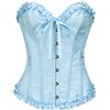 Generico Corsetto Nero Donna - Corsetto Top Donna Elegante Bustino Corsetti Stringivita Bustier Black Corset Nero Pizzo Gothic Costume Halloween Curvy Steampunk Corpetto Modellante