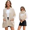 Surakey Sciarpa invernale lavorata a maglia, calda lana antivento, scalda collo a maglia, maglione avvolgente con tasche per Natale, attività all'aria aperta, pendolarismo e shopping, beige., Taglia