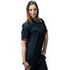 tessile astorino Ricamo 0 - Giacca Cuoco da Cucina - Casacca Chef Donna Manica Corta - Nera e Fuxia - Made in Italy (M)