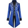 VPQILH Giacca Gotica Uomo Frac in Stile Steampunk e Vittoriano Palazzo Abito Vintage Medievale Cappotto Monopetto Tailcoat Risvolto Trench Coat Costumi da Gentiluomo per Carnevale, Halloween Costume