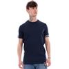 DSQUARED2 T-Shirt da Uomo Blu Navy Orlo Manica Elastico logato XL