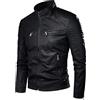 Earnmore Giacca In Pelle Da Uomo,Giacca Da Moto Retrò Casual Slim Colletto Alla Coreana, Giacca Da Moto Invernale Da Uomo In Stile Motociclista, Giacche Da Pilota, Cappotto In Ecopelle, Per Andare In Moto,