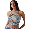 Guess Top Corto Gaelle Senza Maniche Eco da Donna, Stampa Fiji Palm, L