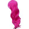 BESPORTBLE Parrucca Riccia Lunga Cosplay Donna Fucsia Alta Resistenza Materiale Traspirante