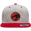 Thundercats Licenza Ufficiale Logo Premium Snapback cap (Heather Grigio-Rosso), One Size