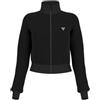 GUESS Felpa Donna in Ciniglia con Zip e Applicazione V3BQ22K0232 7620837966565 - XL Nero XL