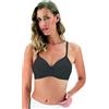 Lepel 1 Pezzo Reggiseno Donna Balconcino 351 Belseno con Ferretto - Coppa C, Nero 4C