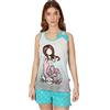Santoro Pigiama Bretelle So Nice To Sea You da donna, Colore Oceano, Taglia XL