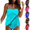 HEONSATI Tankini Donna Mare Push Up Bikini Estivo Curvy Taglie Forti Costumi Tankini Canottiera E Pantaloncini a Vita Alta Contenitivo Pancia Tankini Sets Imbottito Reggiseno Sportivo Push Up Swimwear