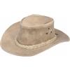 Infinity Leather Cappello Abbronzatura Australiano da Cowboy Stile Western Outback in Vera Pelle Scamosciata Aussie Bush