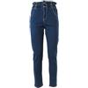 JOPHY & CO. Pantalone Donna in Cotone a Vita Alta, con o Senza Borchie, Disponibile in più Colori. (cod. 149 Blu, M)