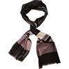 Posh Gear Donna Uomo sciarpa di seta Rigatoseta, nero 100% Seta
