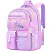 AODECCIE Zaino Scuola Elementare Bambina, Zaino Scuola Media Ragazza, 6 7 8 9 10 11 12 13 14 15 anni, Zaini Bimba Zainetti Borse Grande Zainetto Superiore, School Backpack Book Bag for Girls 41 x 30 x 16cm