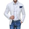 Evoga Giacca Uomo in Lino Sartoriale Blazer Elegante (XS, Bianco)