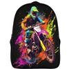 CTAMM Motocross Zaino Per Bambini Moto Borsa Scuola Zainetto Da Viaggio Per Bambini Zainetti Per Adolescenti Ragazzi O Ragazze Zaino Da Viaggio Alunno Zaini 16inch