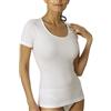 VAJOLET BY SELINA Maglietta Intima Donna Esternabile Mezza Manica Cotone Elasticizzato Mm6271 Bianco O Nero (XL, Bianco)