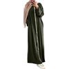 NaLatia Abiti caftano per le donne musulmani un pezzo abaya button down pipistrello manica lunga Henley camicia abito da preghiera Medio Oriente arabo abito da preghiera Ramadan Abaya vestiti islamici