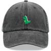 Cap Base T-Rex - Berretto da baseball con dinosauro, stile vintage, unisex, regolabile, Nero , Taglia unica